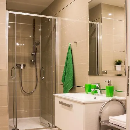 Prague Apartment In Residential Tower - Parking Exterior photo